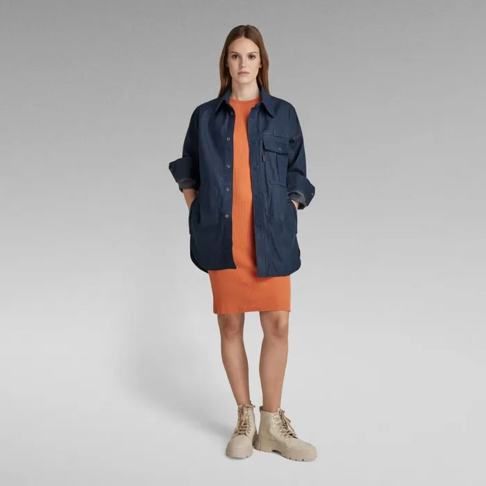 Dresses Women GStar RAW Engineered Rib Tank Dress Burned Orange
