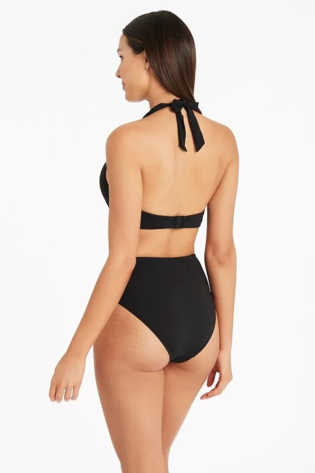 Eco Essentials Retro High Waist Pant Eco Essentials Black Women Sea Level Bottoms