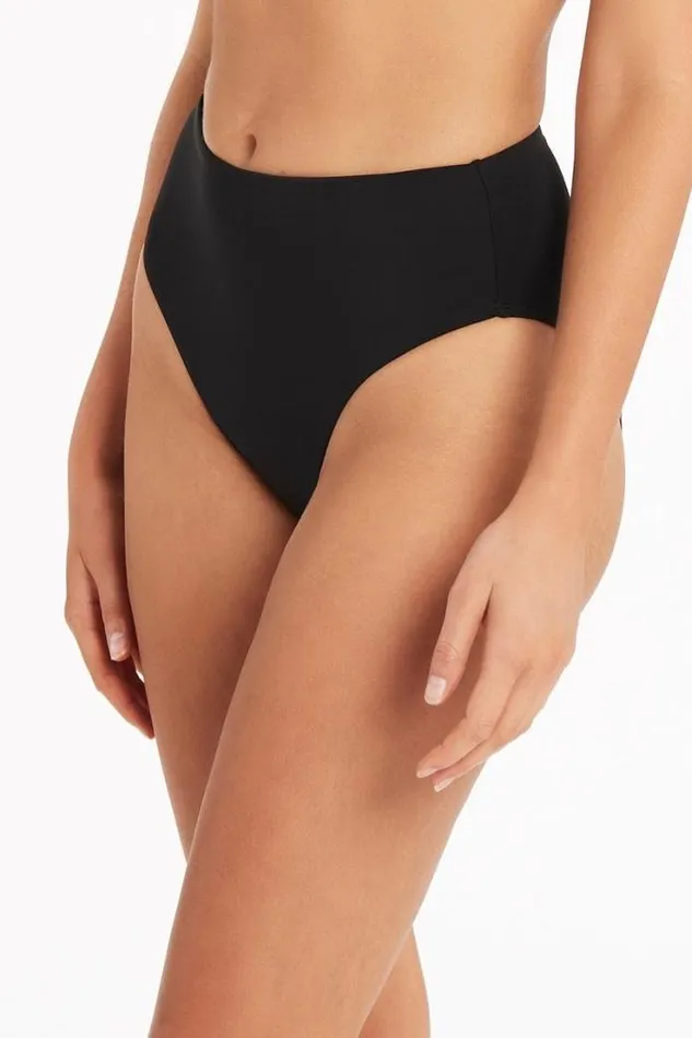 Eco Essentials Retro High Waist Pant Eco Essentials Black Women Sea Level Bottoms