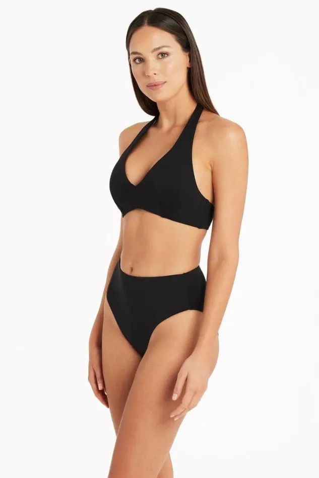 Eco Essentials Retro High Waist Pant Eco Essentials Black Women Sea Level Bottoms
