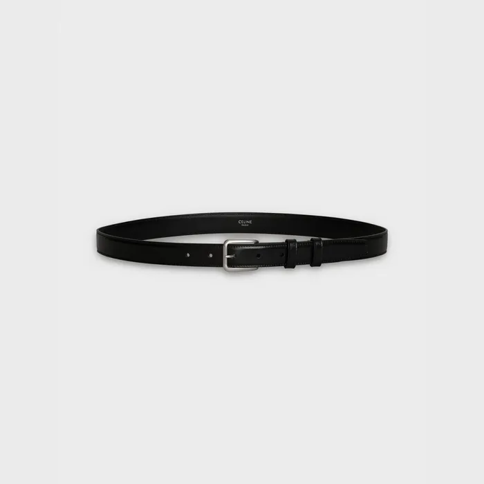 Elegant Belt With Square Buckle In Taurillon Leather Black Men CELINE BELTS Elegant Belt With Square Buckle In Taurillon Leather Black Men CELINE BELTS