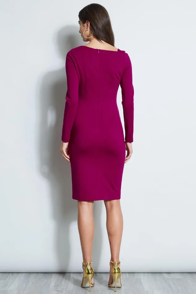 Elie Tahari Dresses and Jumpsuits Asymmetric Knit Dress Boysenberry 8211 Women