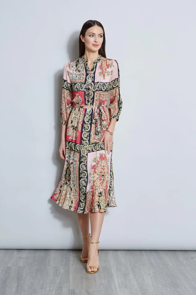 Elie Tahari Dresses and Jumpsuits Baroque Scarf Print Dress Wonder Wheel Baroque Print 8211 Women
