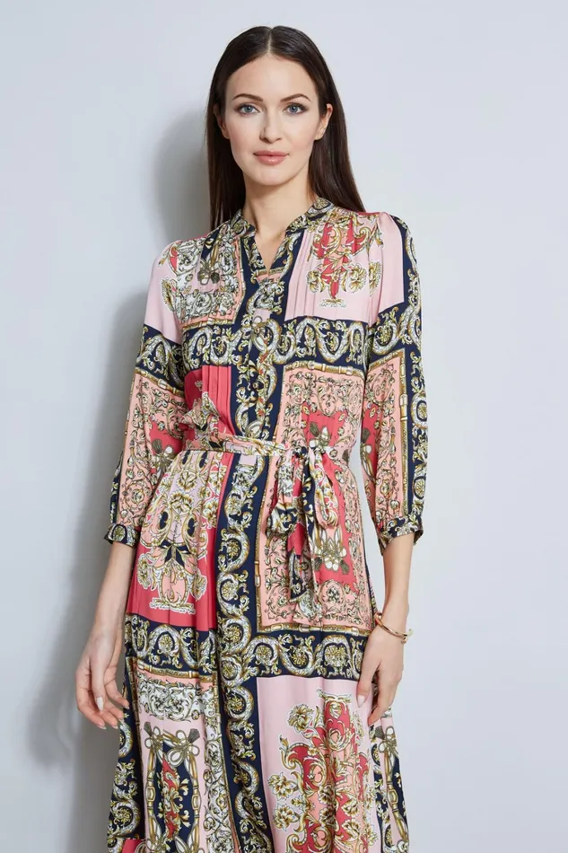 Elie Tahari Dresses and Jumpsuits Baroque Scarf Print Dress Wonder Wheel Baroque Print 8211 Women