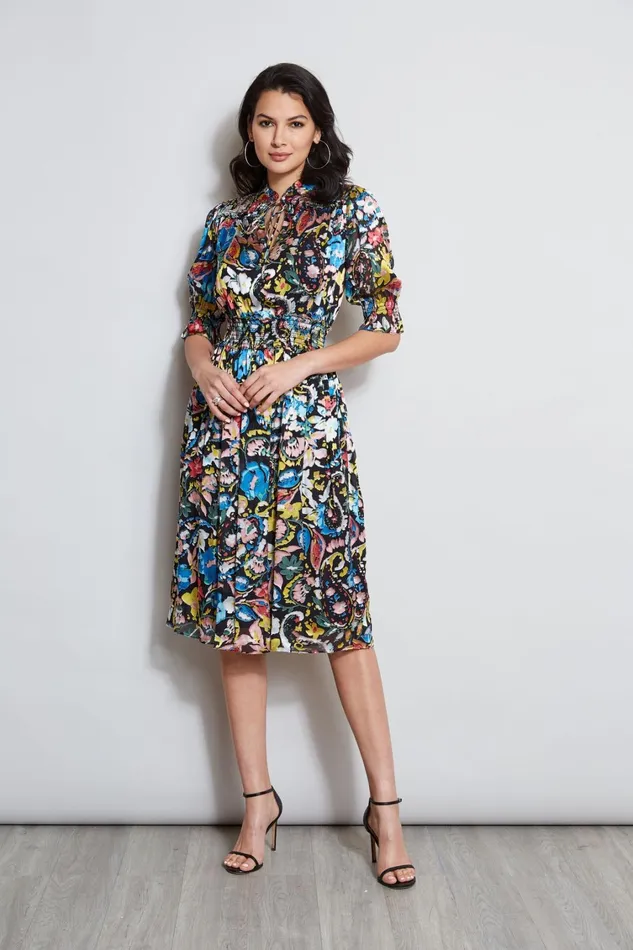 Elie Tahari Dresses and Jumpsuits Burnout Floral Paisley Dress Imprint Paisley 8211 Women