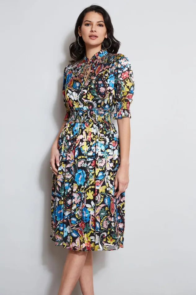 Elie Tahari Dresses and Jumpsuits Burnout Floral Paisley Dress Imprint Paisley 8211 Women