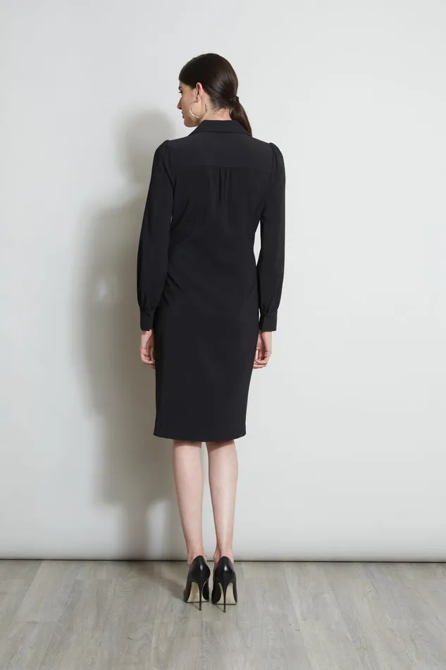 Elie Tahari Dresses and Jumpsuits Mock Wrap Tie Dress Black 8211 Women