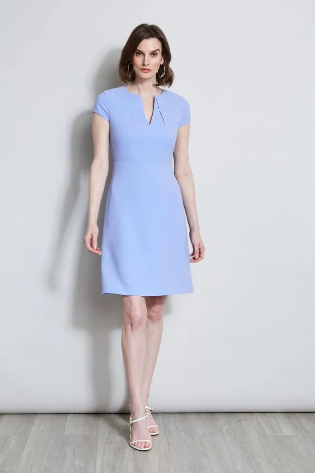Elie Tahari Dresses and Jumpsuits Short Sleeve Dart Dress Horizon Blue 8211 Women