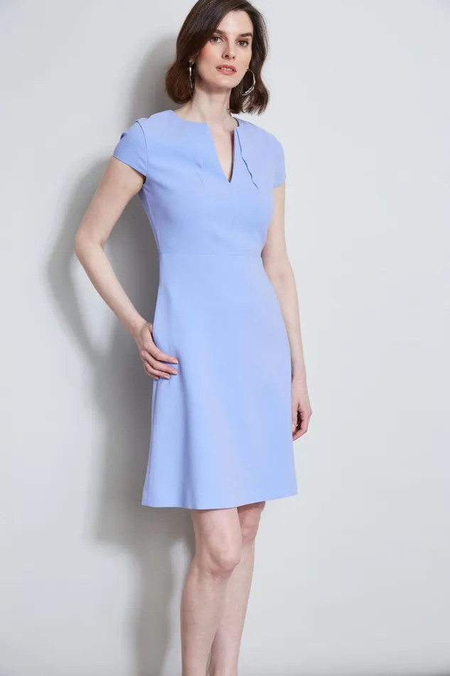 Elie Tahari Dresses and Jumpsuits Short Sleeve Dart Dress Horizon Blue 8211 Women
