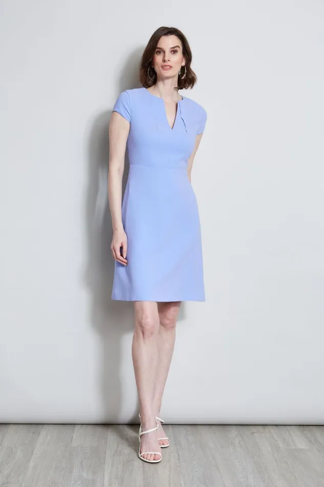 Elie Tahari Dresses and Jumpsuits Short Sleeve Dart Dress Horizon Blue 8211 Women
