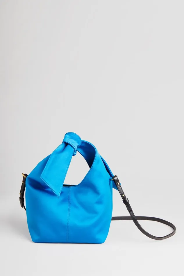 Elie Tahari Handbags Small Satin Knot Handbag Persian Blue 8211 Women