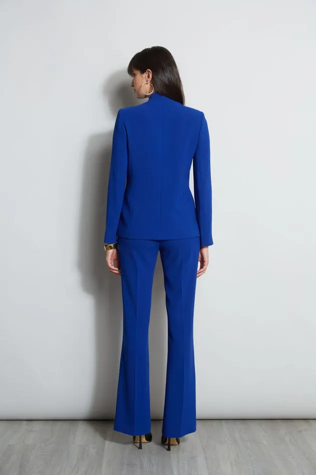 Elie Tahari Jackets and Blazers Notched Collar Panel Blazer Klein Blue 8211 Women