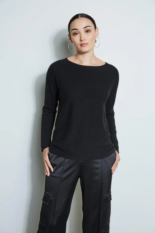 Elie Tahari Knits and Sweaters Cashmere Merino Sweater Black 8211 Women