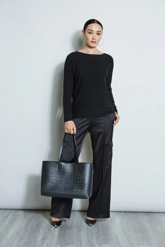 Elie Tahari Knits and Sweaters Cashmere Merino Sweater Black 8211 Women
