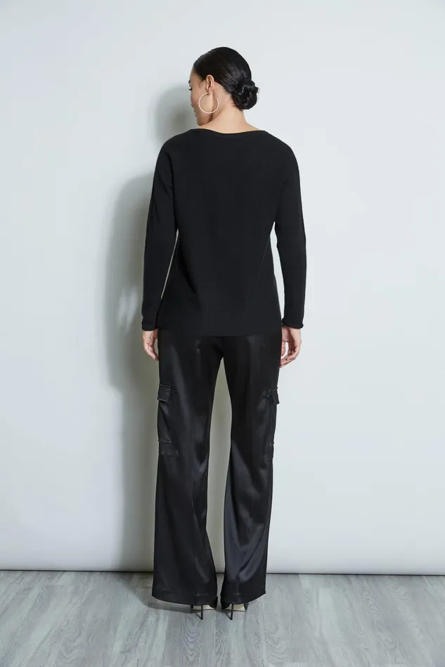 Elie Tahari Knits and Sweaters Cashmere Merino Sweater Black 8211 Women