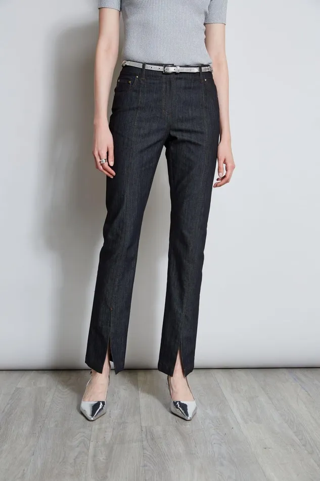 Elie Tahari Pants Denim Slit Front Jeans Indigo 8211 Women
