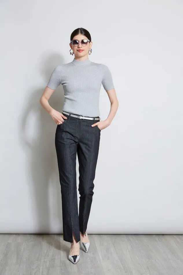 Elie Tahari Pants Denim Slit Front Jeans Indigo 8211 Women