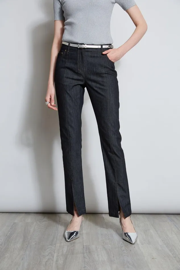 Elie Tahari Pants Denim Slit Front Jeans Indigo 8211 Women