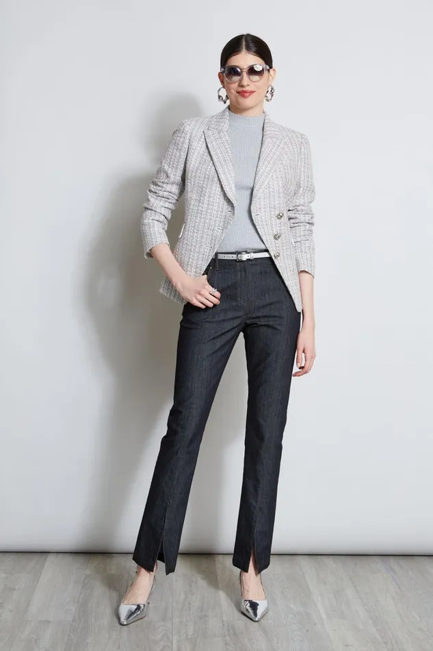 Elie Tahari Pants Denim Slit Front Jeans Indigo 8211 Women