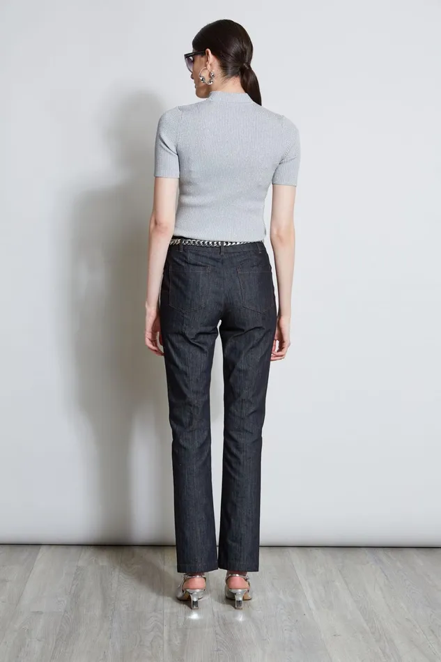 Elie Tahari Pants Denim Slit Front Jeans Indigo 8211 Women