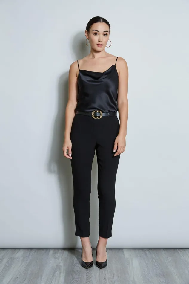 Elie Tahari Pants Slim Fit Crepe Pant Black 8211 Women
