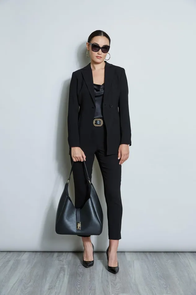 Elie Tahari Pants Slim Fit Crepe Pant Black 8211 Women