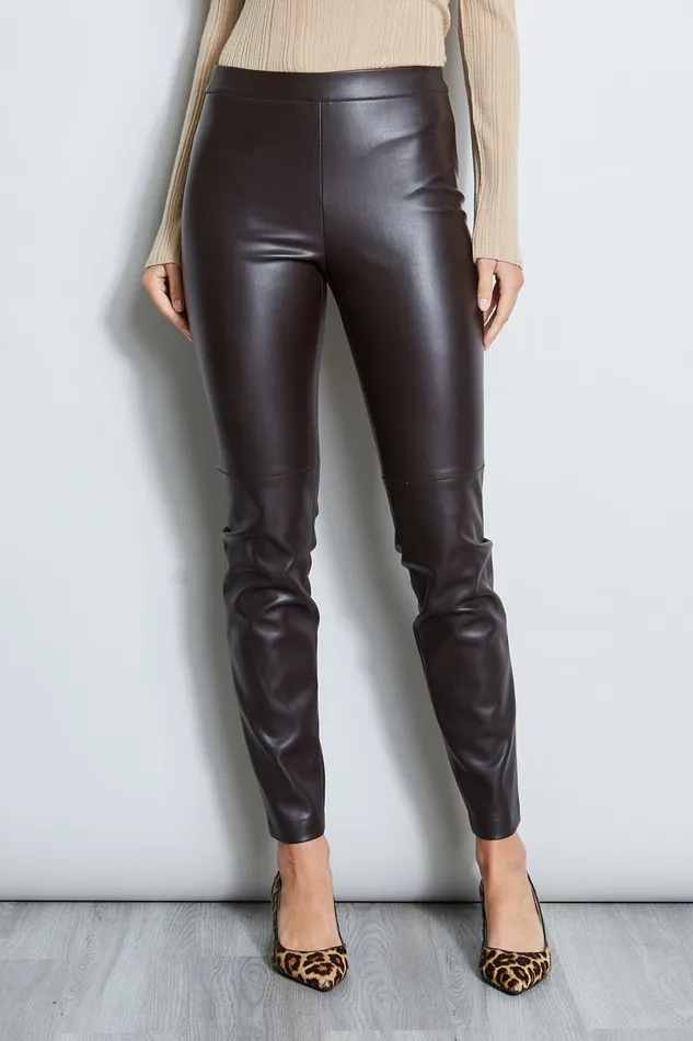 Elie Tahari Pants Vegan Leather Legging Espresso 8211 Women