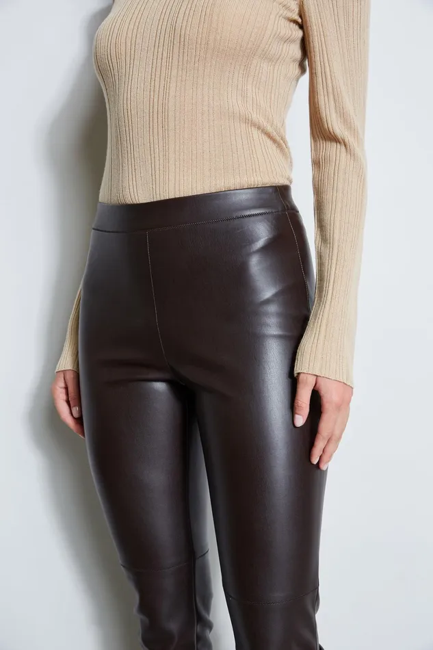 Elie Tahari Pants Vegan Leather Legging Espresso 8211 Women