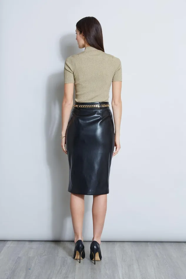 Elie Tahari Skirts Vegan Leather Chain Skirt Black 8211 Women