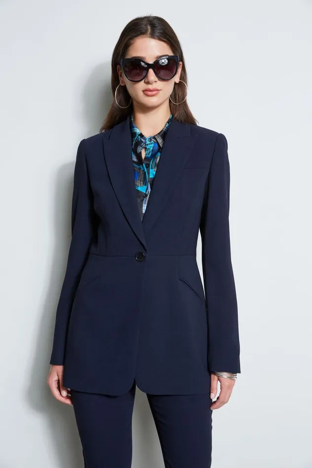 Elie Tahari Suiting Single Button Blazer Stargazer 8211 Women