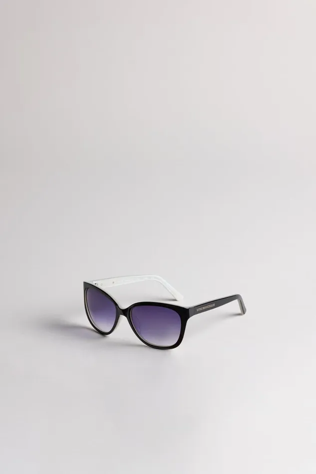 Elie Tahari Sunglasses Squared Cateye Sunglasses Blackwht 8211 Women