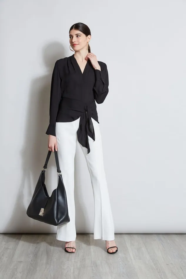 Elie Tahari Tops Contour Side Tie Shirt Black 8211 Women