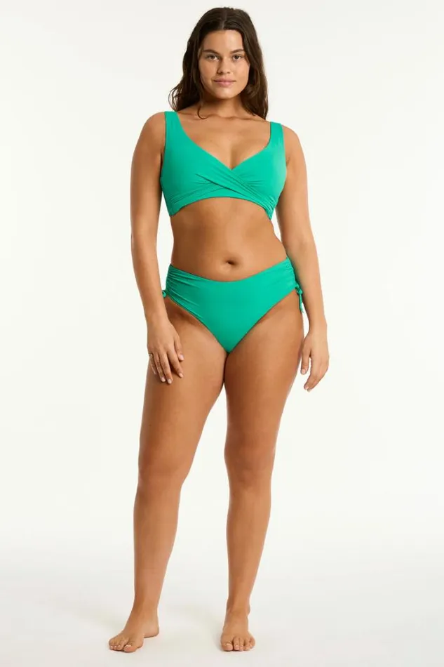 Essentials Edit Mid Drawstring Pant Eco Essentials Evergreen Women Sea Level Bottoms