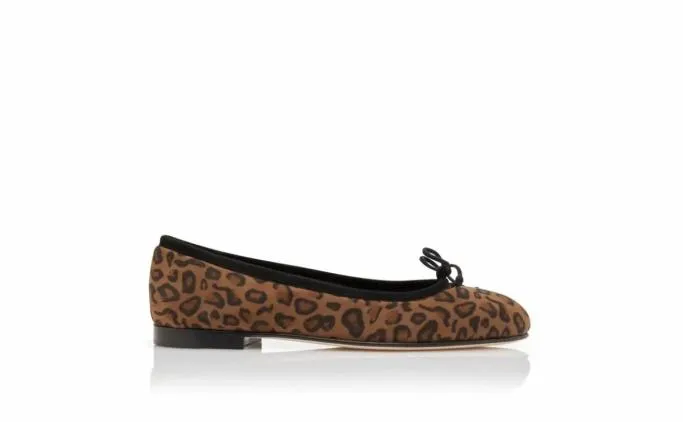 Flats Women Manolo Blahnik VERALLIBrown Suede Animal Print Ballerina Flats Flats Women Manolo Blahnik VERALLIBrown Suede Animal Print Ballerina Flats