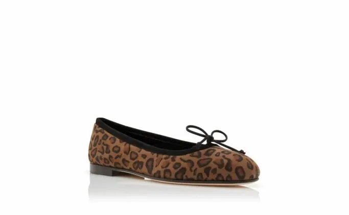 Flats Women Manolo Blahnik VERALLIBrown Suede Animal Print Ballerina Flats Flats Women Manolo Blahnik VERALLIBrown Suede Animal Print Ballerina Flats