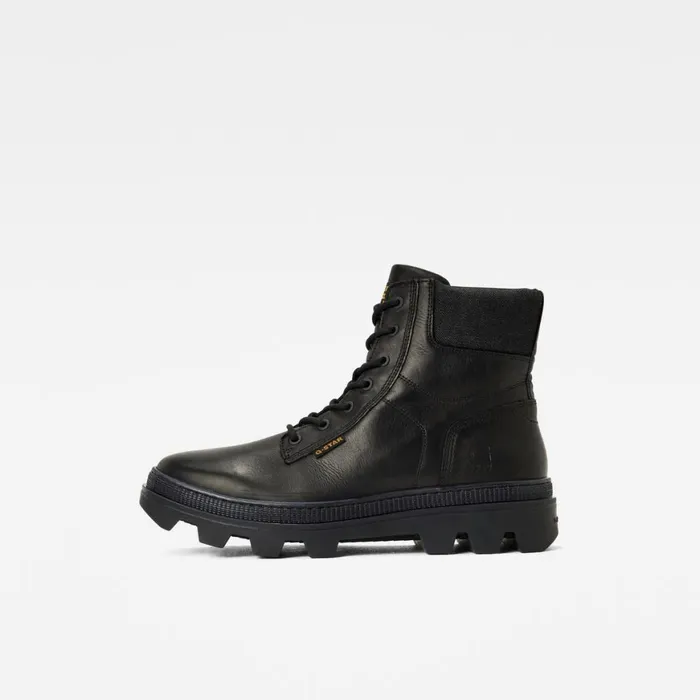 Footwear Men GStar RAW Noxer High Leather Boots Blackblack