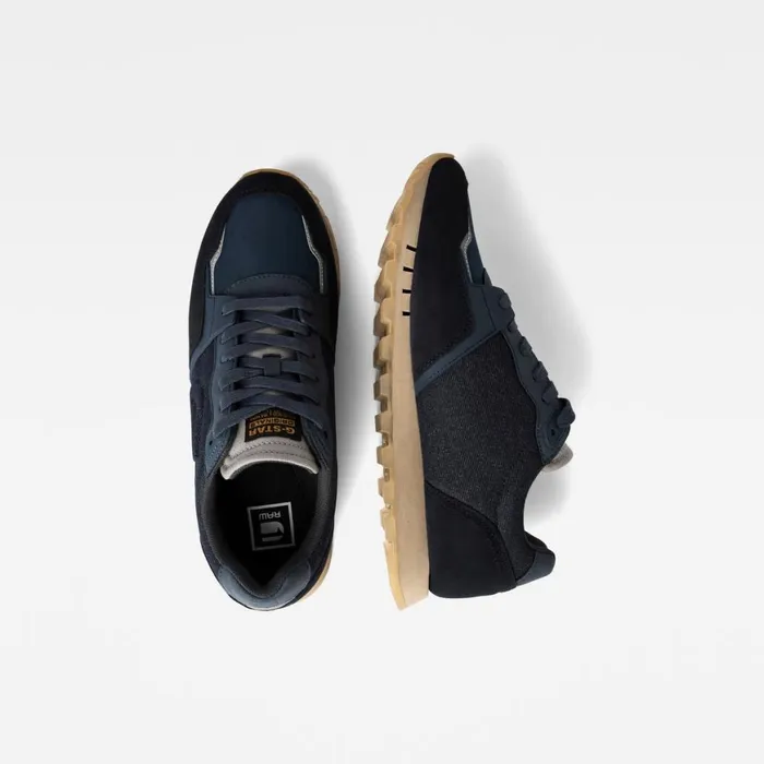Footwear Men GStar RAW Track II Denim Sneakers Navyoff White