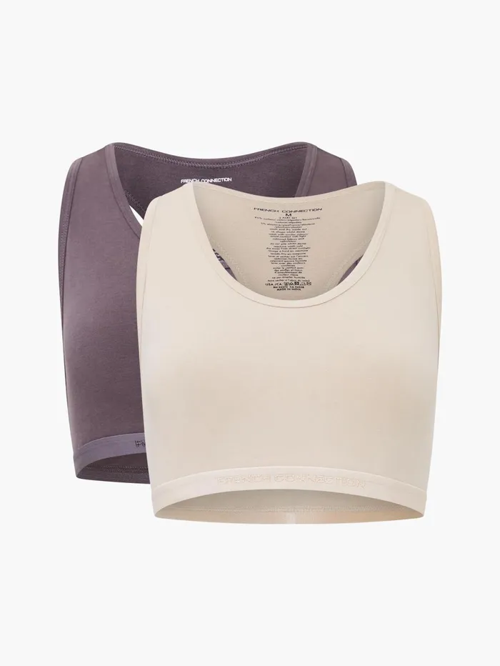 French Connection 2 Pack French Connection Tonal Crop Tops NudeGrey Excalibur Woman Underwear and Socks French Connection 2 Pack French Connection Tonal Crop Tops NudeGrey Excalibur Woman Underwear and Socks