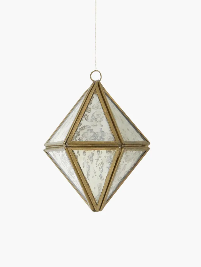 French Connection Antique Diamond Bauble Ornament GoldAntique Mirror Home Home Accessories French Connection Antique Diamond Bauble Ornament GoldAntique Mirror Home Home Accessories