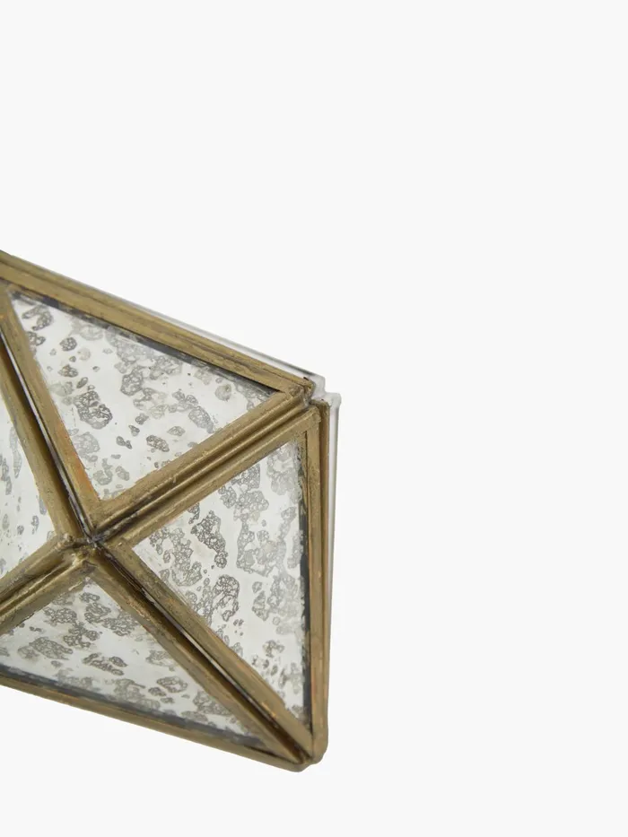 French Connection Antique Diamond Bauble Ornament GoldAntique Mirror Home Home Accessories