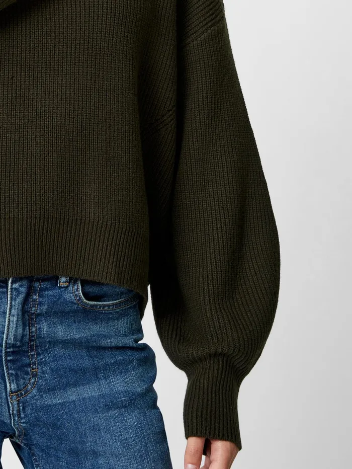 French Connection Babysoft Half Zip Jumper Brunswick Green Woman Jumpers and Cardigans