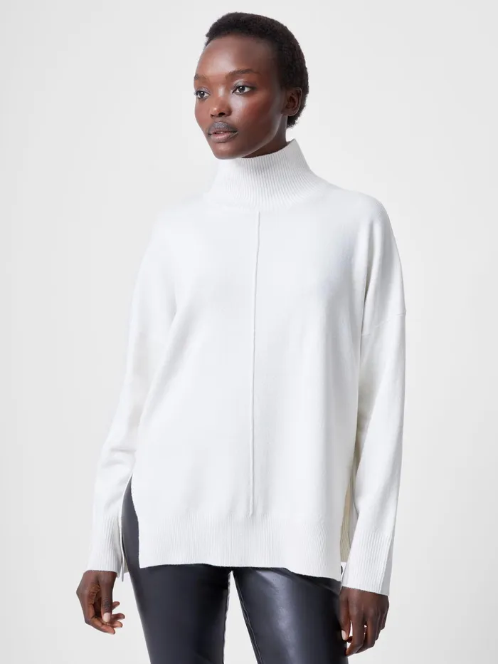 French Connection Babysoft High Neck Seam Jumper Winter White Woman Jumpers and Cardigans French Connection Babysoft High Neck Seam Jumper Winter White Woman Jumpers and Cardigans