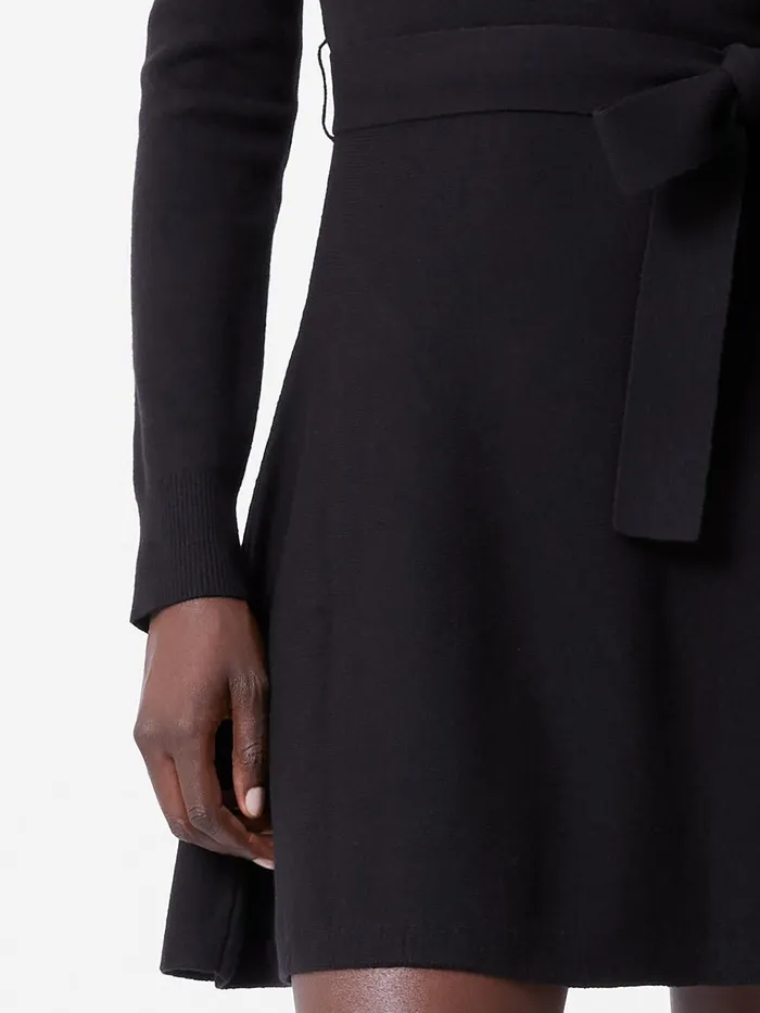 French Connection Babysoft Wrap Mini Dress Black Woman Dresses