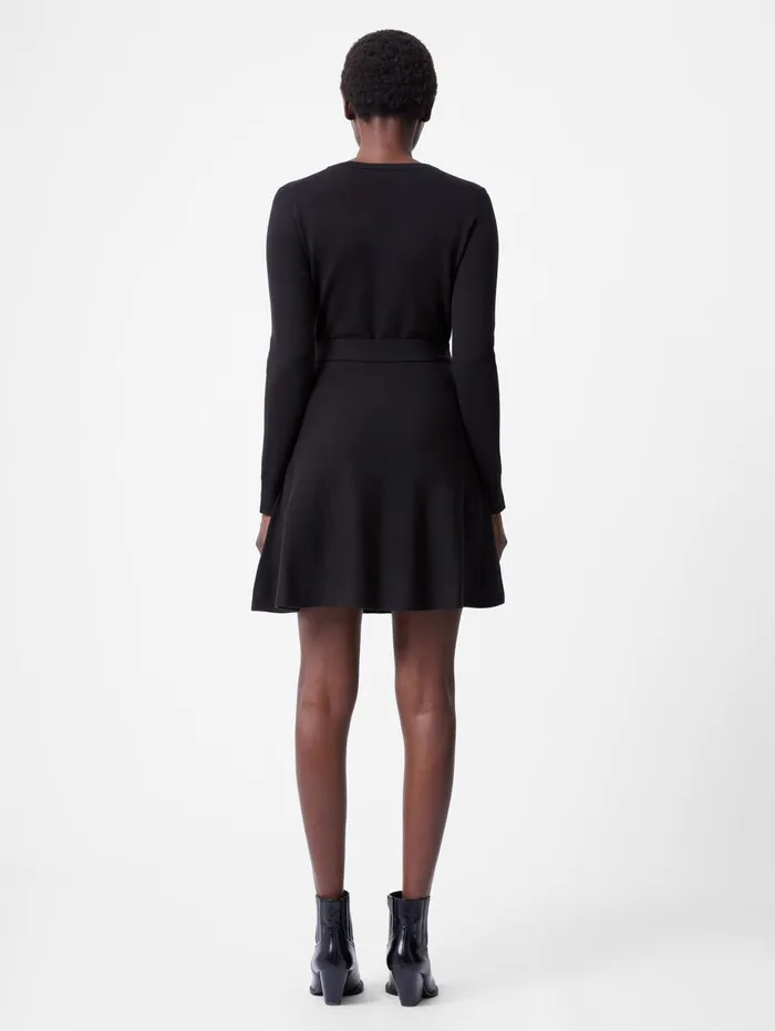 French Connection Babysoft Wrap Mini Dress Black Woman Dresses