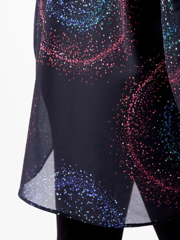 French Connection Cecily Estella Ggt Poet Blouse Blackout Multi Woman Tops