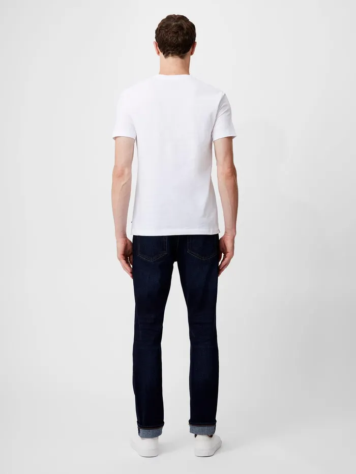 French Connection Embroidered Skateboard Graphic TShirt White Man TShirts and Polo Shirts