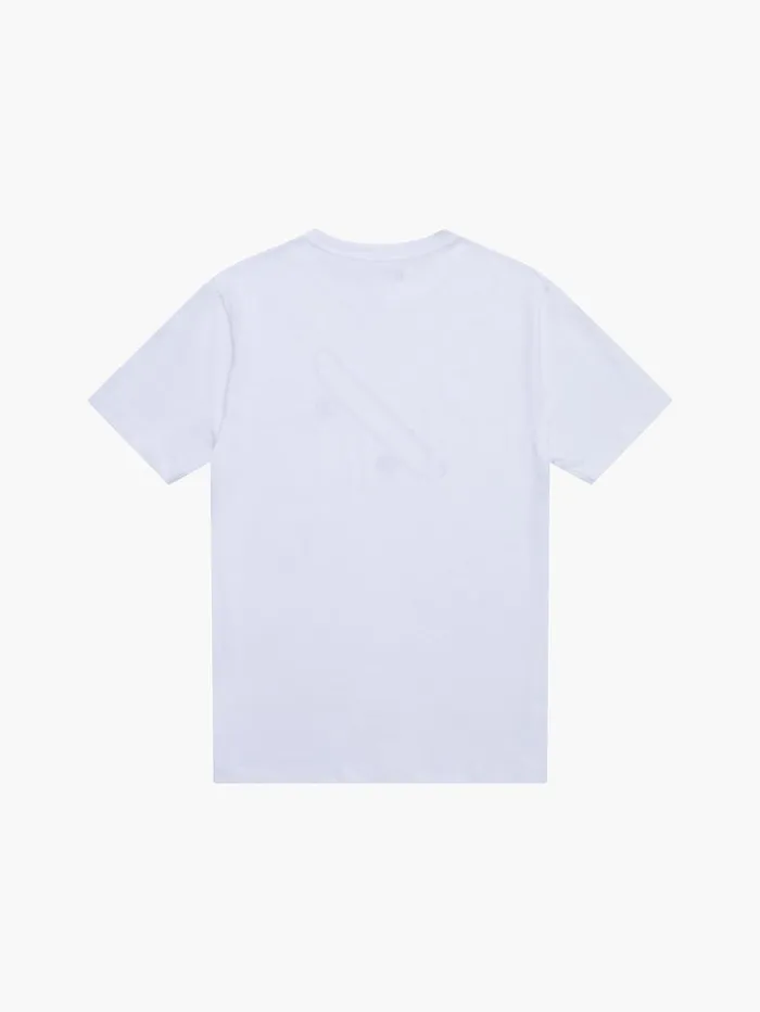 French Connection Embroidered Skateboard Graphic TShirt White Man TShirts and Polo Shirts