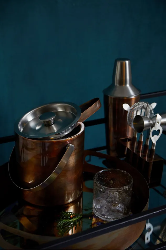 French Connection Galaxy Ice Bucket Bronze Home Home Accessories