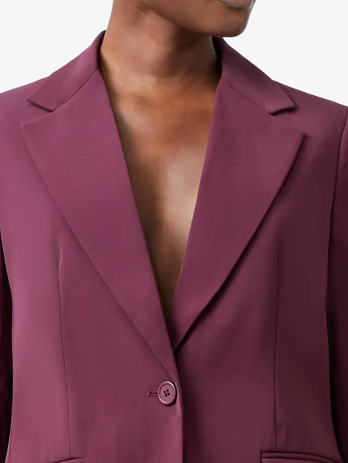French Connection Harrie Suiting Jacket Burgundy Red Woman Coats and Jackets