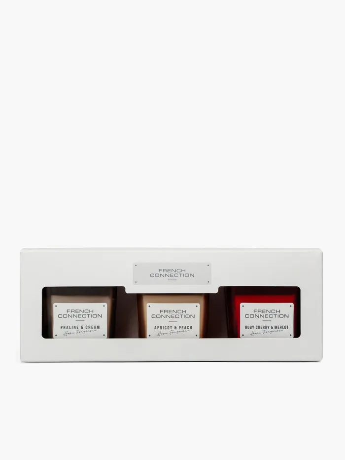 French Connection Indulgence Candle Set Of 3 Natural Home Home Accessories
